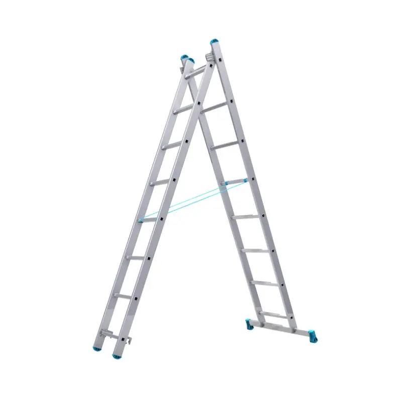 Echelle transformable Starline 2 plans 8+8 échelons Ht4,57m Tubesca