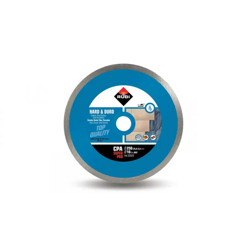 Disque diamanté jante continu CPA-250 Superpro 250x25,4x2,2mm Rubi
