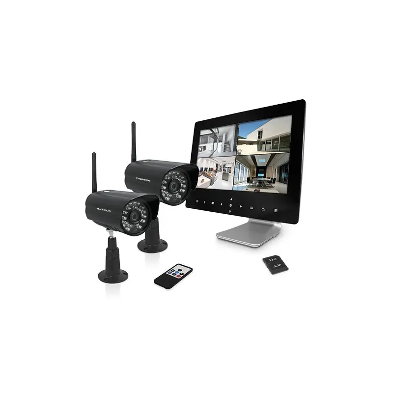 Enregistreur vidéo sans fil écran 9‘‘ 4 voies 2 caméras 720p Thomson