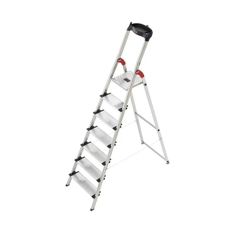 Escabeau de sécurité ProfiStep XXL alu 7 marches Ht3,25m Hailo