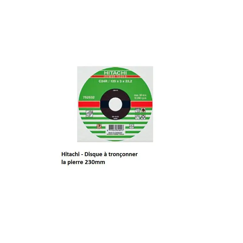 Disque à tronçonner la pierre 230mm 752535 Hikoki