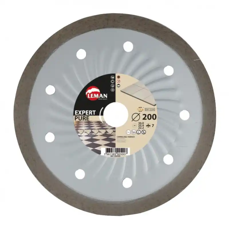 Disque diamant jante carrelage 200x30/25,4/22,23mm Leman