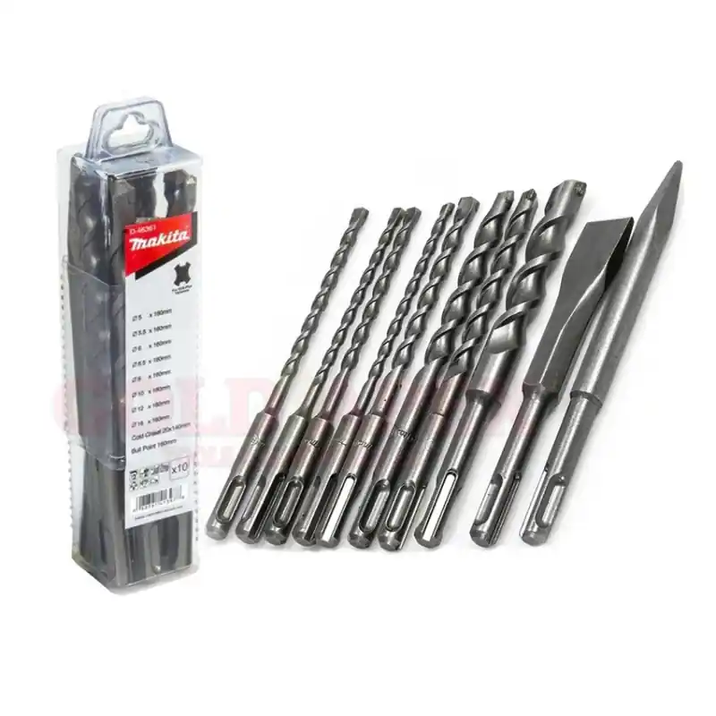 Ensemble SDS-Plus D-46361 forets et ciseau plat 160mm Makita