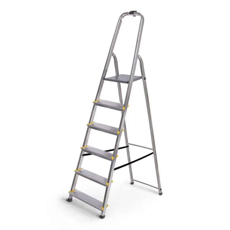 Escabeau 6 marches DURA léger aluminium hauteur plateforme 119cm garantie 5 ans Hoström