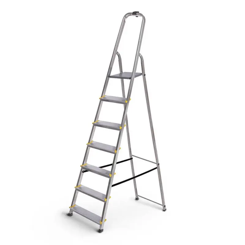 Escabeau 7 marches DURA léger aluminium hauteur plateforme 140cm garantie 5 ans Hoström