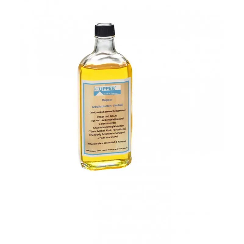 Huile de lin 250ml pour entretien plan de travail Kupper
