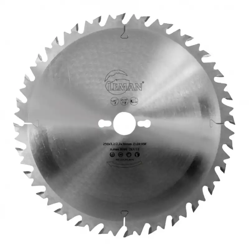 Lame carbure débit 250x30x24z Alt. anti-recul bois Leman