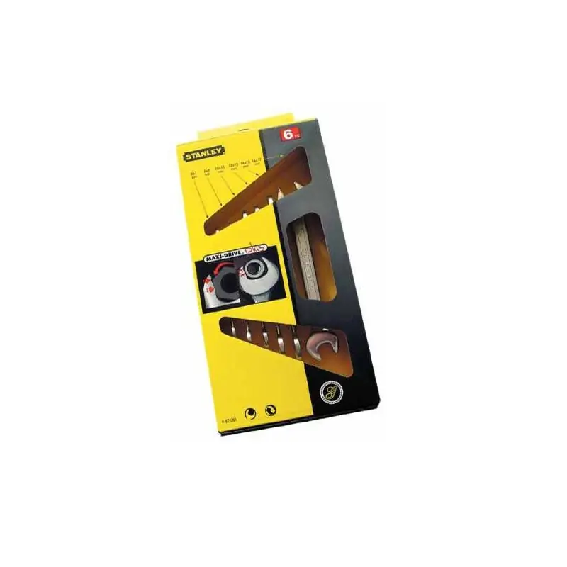 Jeu de 6 clés à fourches 4-87-051 de 6 à 17mm Stanley