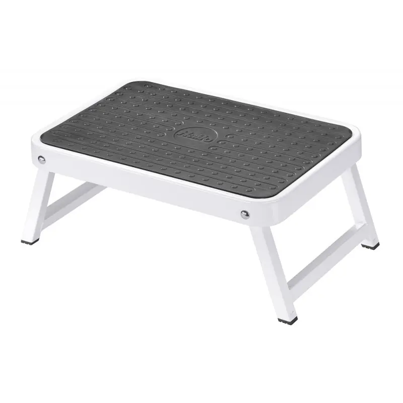 Marchepied One Step pliant 1 marche large Ht d‘accès 185cm blanc Hailo