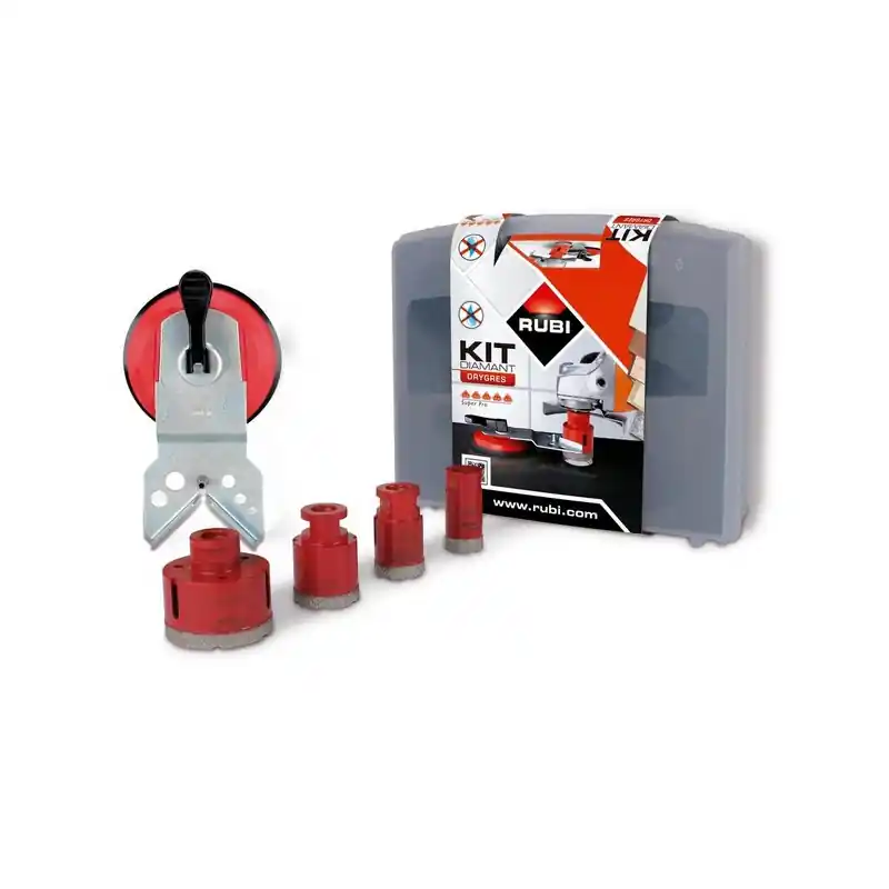 Kit 4 trépans Drygres D28, 35, 43 et 68mm Rubi