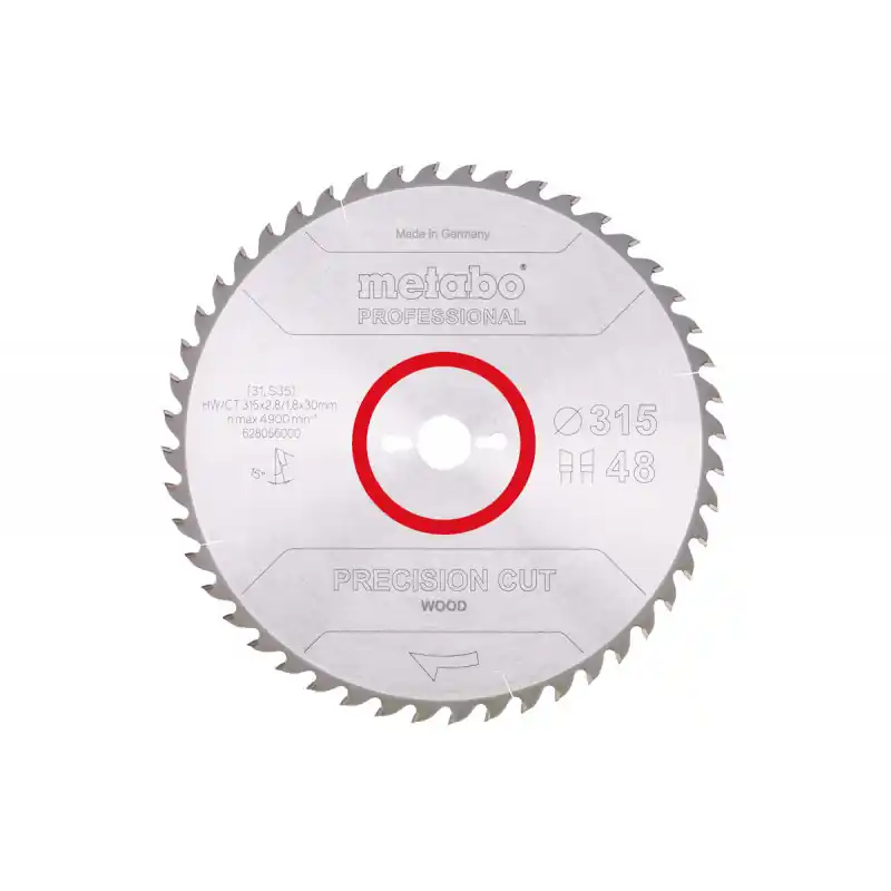 Lame de scie circulaire HW/CT 315x2.8x30mm 48 WZ Metabo