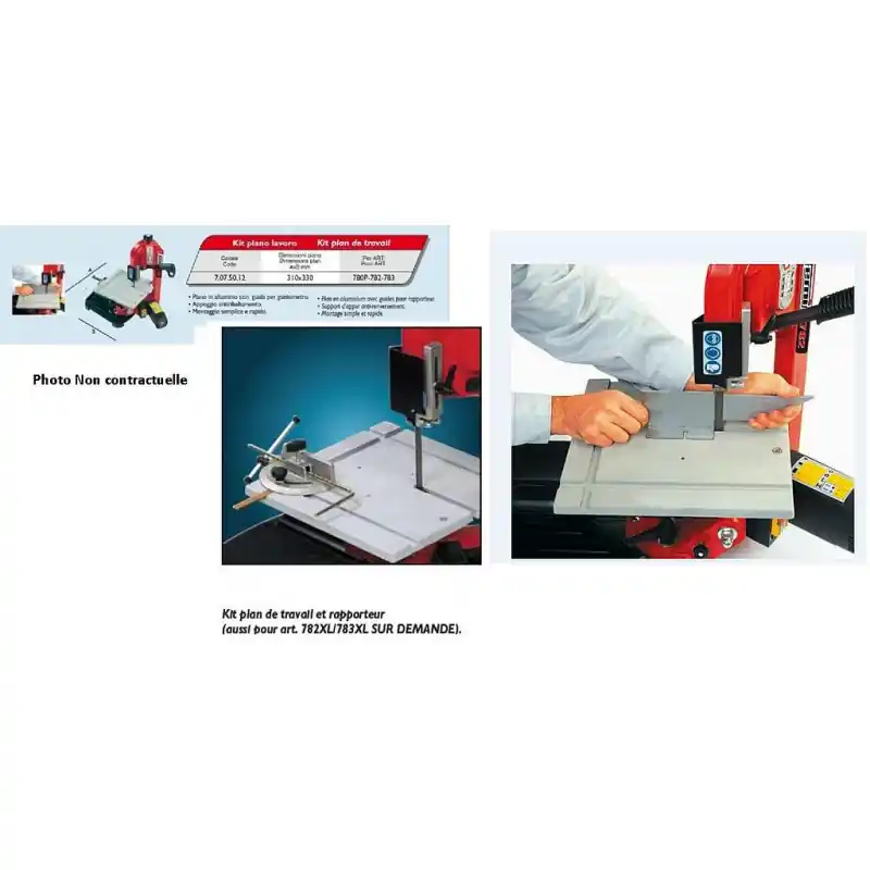 Kit plan de travail pour scie ruban acier Femi