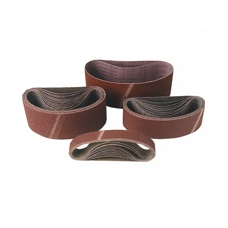 Lot de 2 bandes abrasives corindon 1219x150mm grain 80 Leman