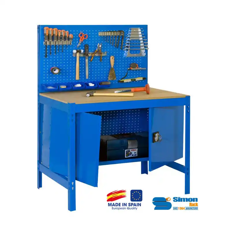 Kit Etabli BT2 Locker 900 bleu 1440x900x600mm charge 400Kg SimonRack
