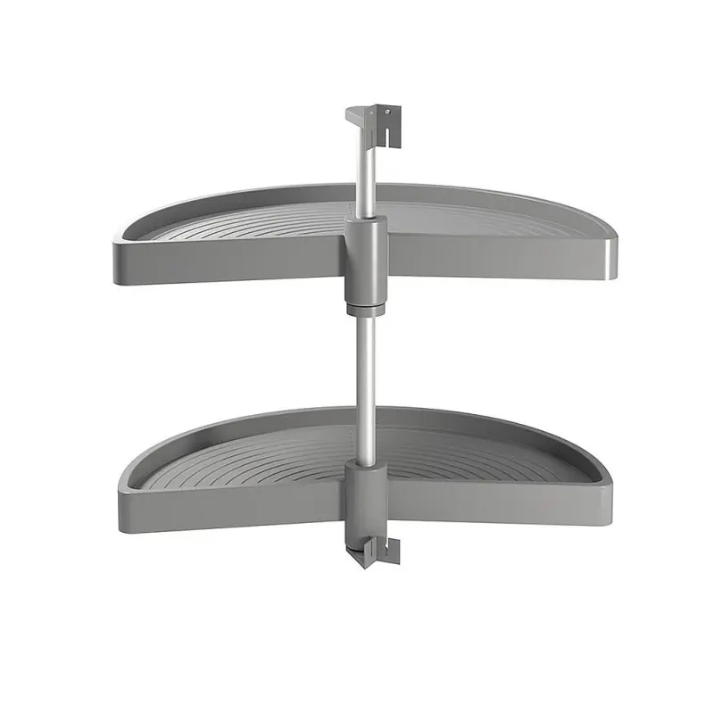 Jeu de 2 plateaux tournants module de cuisine en plastique Gris Emuca