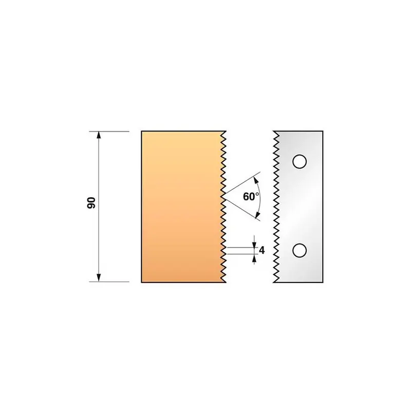Jeu de 2 fers profilés N°134 pour porte-outils Ht90mm Leman