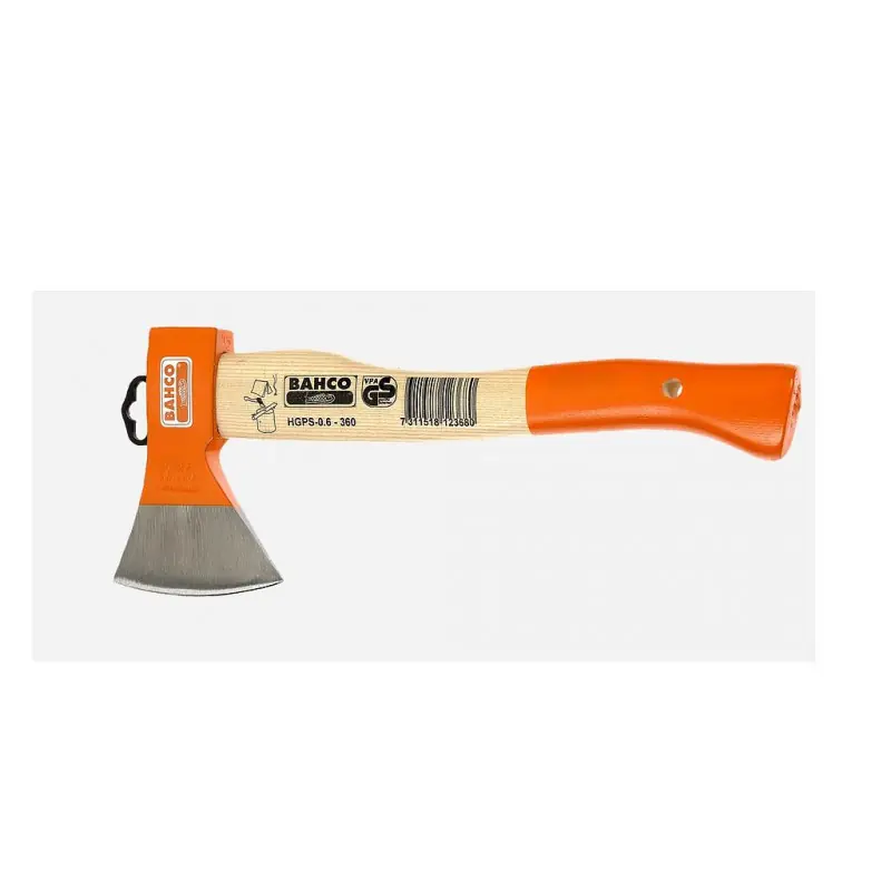 Hache de camping HGPS-0.6-360 manche courbé en frêne