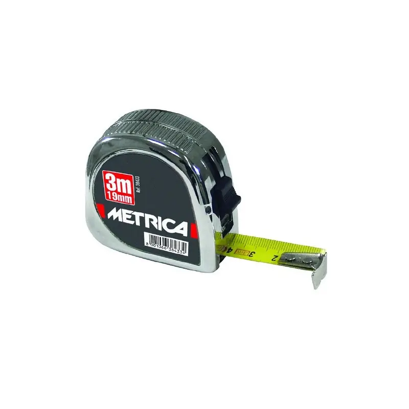 Mètre à ruban 38398 Cromato 10mx25mm boîtier chromé en Abs Metrica