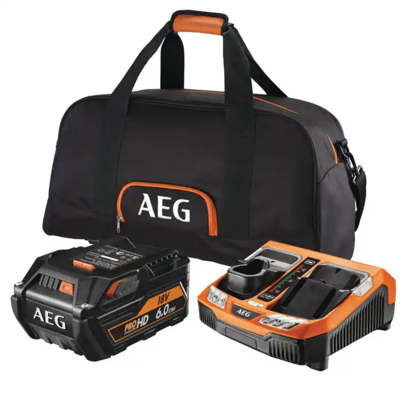 Pack SETL1860RHDBLK Pro Lithium 6.0Ah 18V + sac de transport AEG