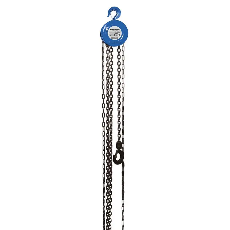 Palan à chaine 3m hauteur de levage 1T Silverline