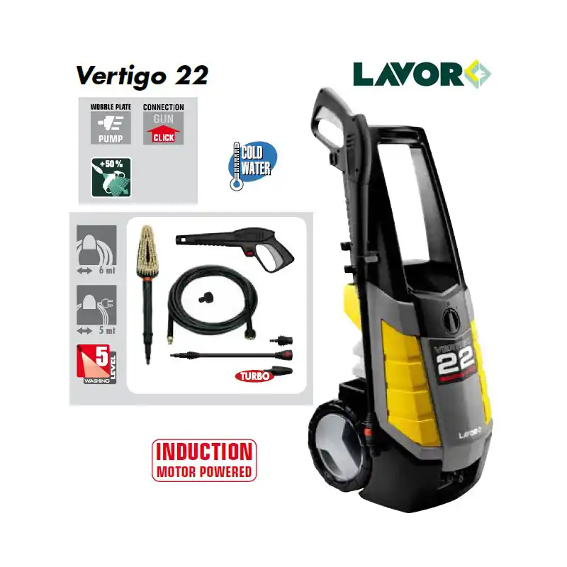 Nettoyeur haute pression Vertigo 22 150bar 2200W 400L/h Lavor