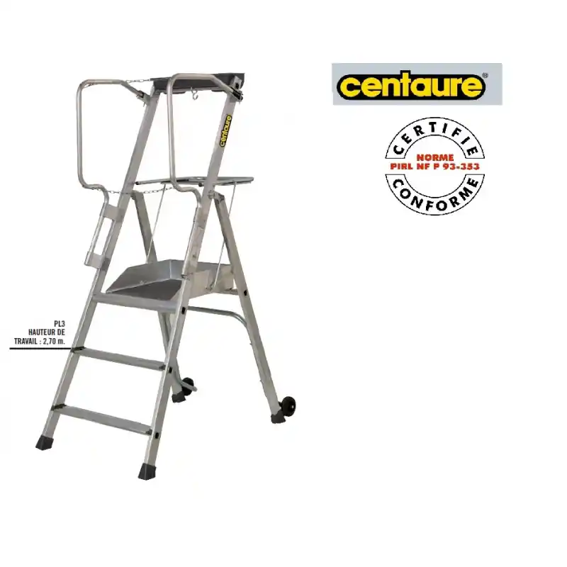 Plateforme individuelle roulante PL3 charge 150Kg Ht2m70 Centaure