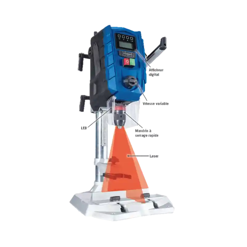 Perceuse à colonne 710W laser intégré DP60 Scheppach