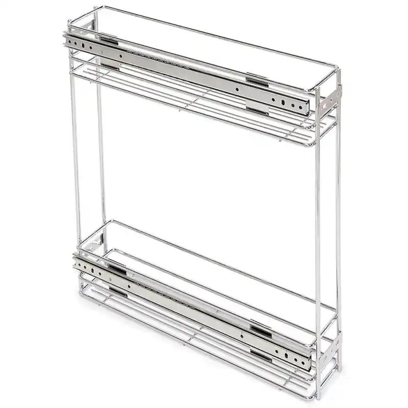 Porte-bouteilles extractible Supra 115 mm acier, Chromé