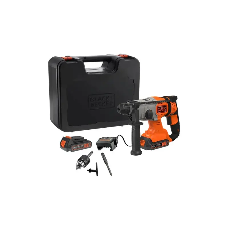 Perforateur Sds-Plus BCD900E2K 18V 2x2.5Ah 1,2J coffret Black & Decker