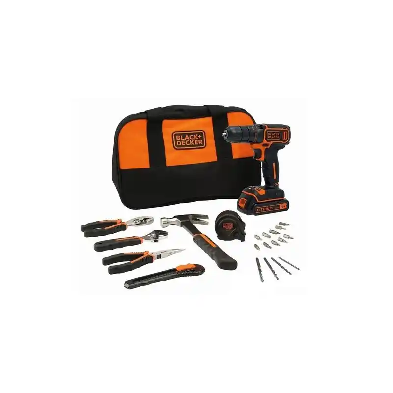 Perceuse visseuse BDCDC18HTSA 18V 1,5Ah avec outils Black & Decker