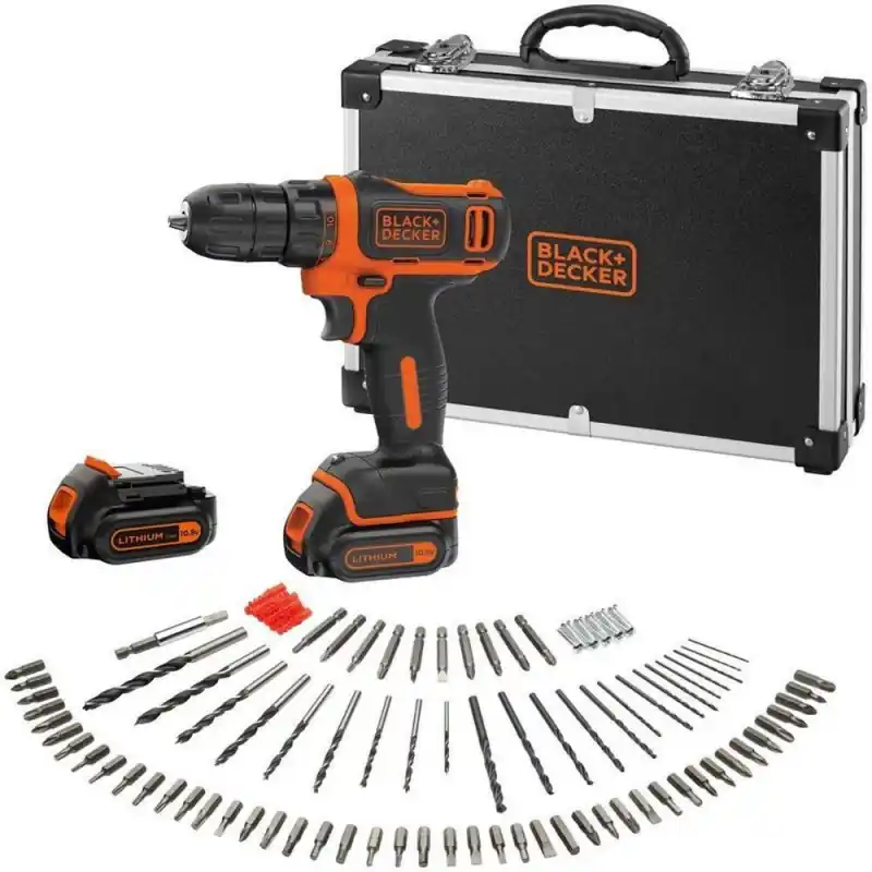 Perceuse visseuse BDCDD12BAFC-QW 10.8V 1.5Ah 100 access Black & Decker
