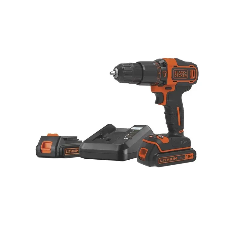 Perceuse à percussion BDCHD18K1B2 18V 2Ah en coffret Black & Decker