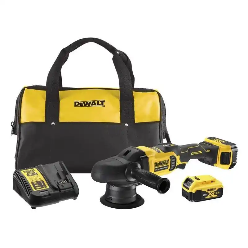 Polisseuse orbitale 125mm 18V 2x5Ah Li-Ion avec soft bag DeWalt