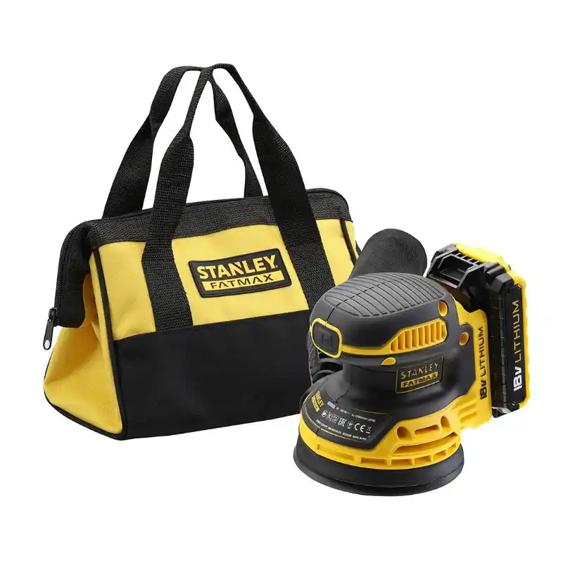 Ponceuse excentrique 125mm 18V Li-Ion 2Ah sac Fatmax FMCW220D1 Stanley