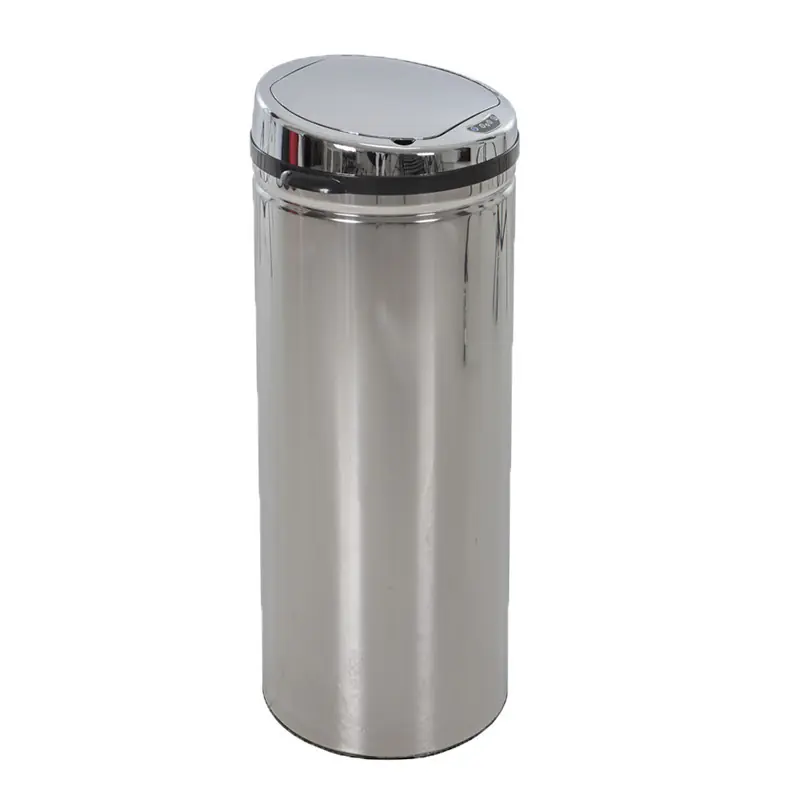 Poubelle automatique Selekta en acier chromé 42L Hailo