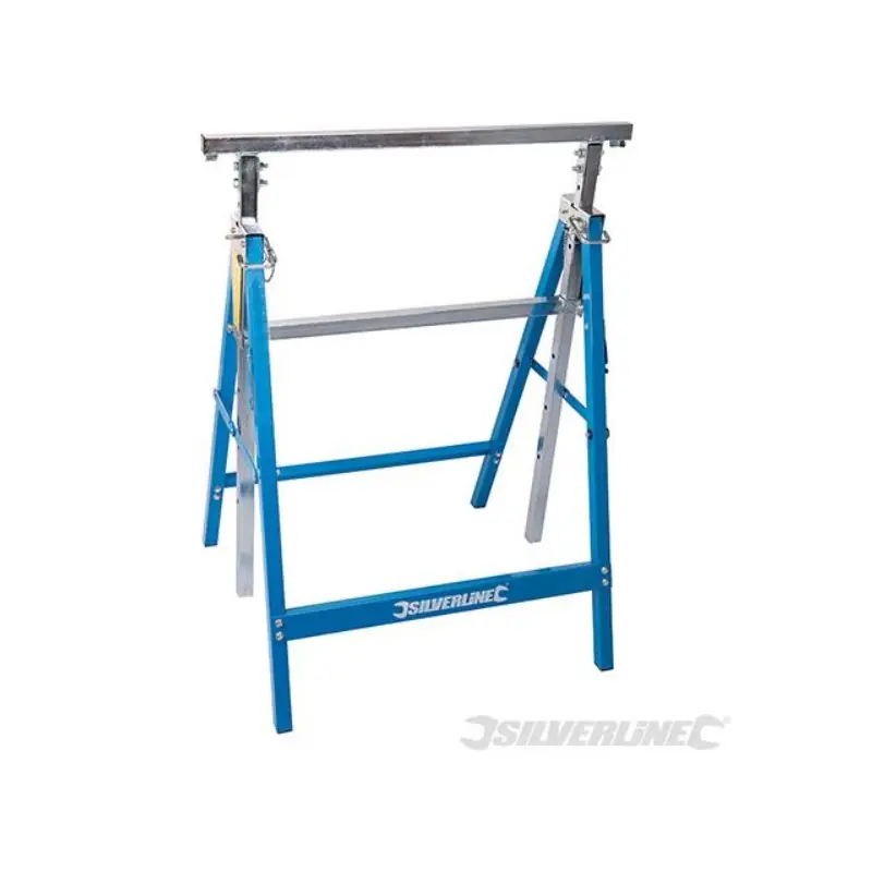 Tréteau en acier hauteur réglable charge 150kg 226168 Silverline