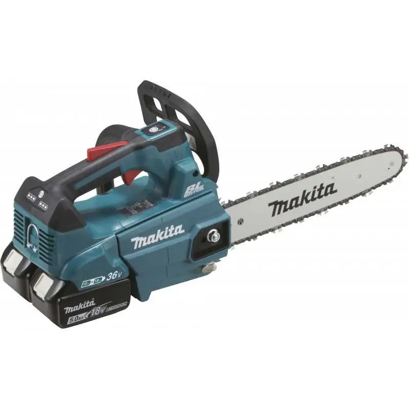 Tronçonneuse d‘élagage DUC306PT2B 2x18V 5Ah Li-Ion