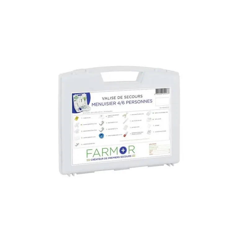 Valise de secours menuisier 4/6 personnes MEN 2170 PP Farmor