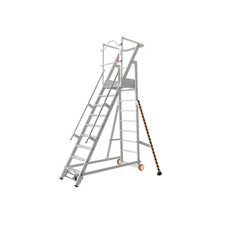 Escalier de Rayonnage sécurisé en Alu 9 marches Hauteur accès 397 m ma