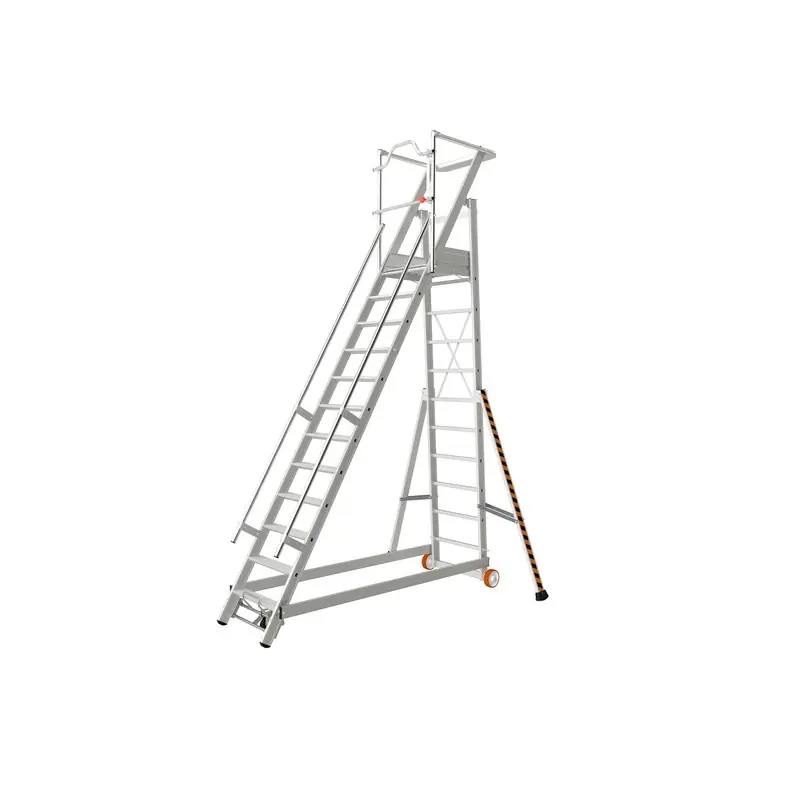Escalier de Rayonnage sécurisé en Alu 12 marches Hauteur accès 462 m m