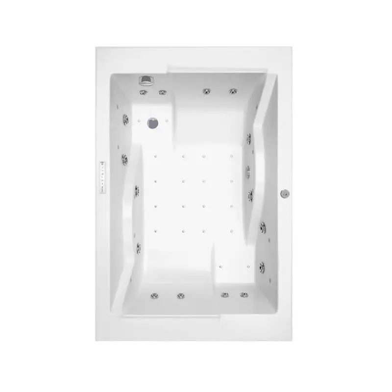 Baignoire balnéo rectangulaire 180 x 120 cm 310 L Spallibert Duo
