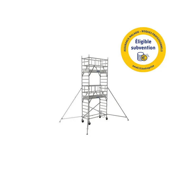 Echafaudage en Aluminium 2 planchers Haut. accès 6m NEOLIUM 200 BOX