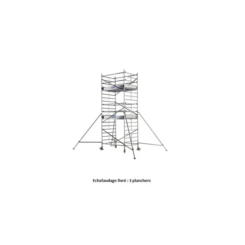 Echafaudage en Aluminium 3 planchers Haut. accès 8m NEOLIUM 400 LINE