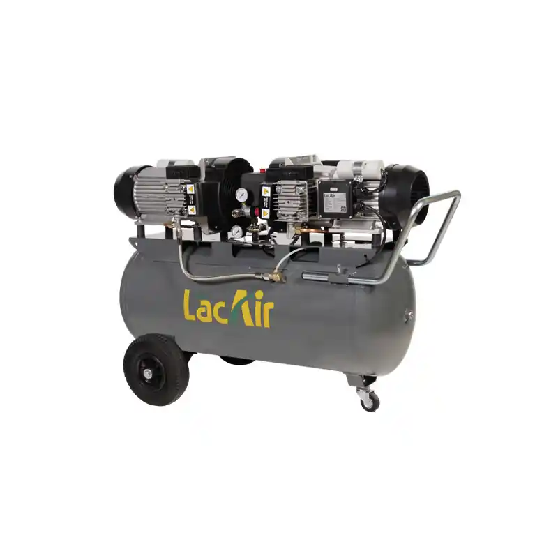 Compresseur double monobloc sans huile 2x23CV Monophasé 40m3/h 100L Ma