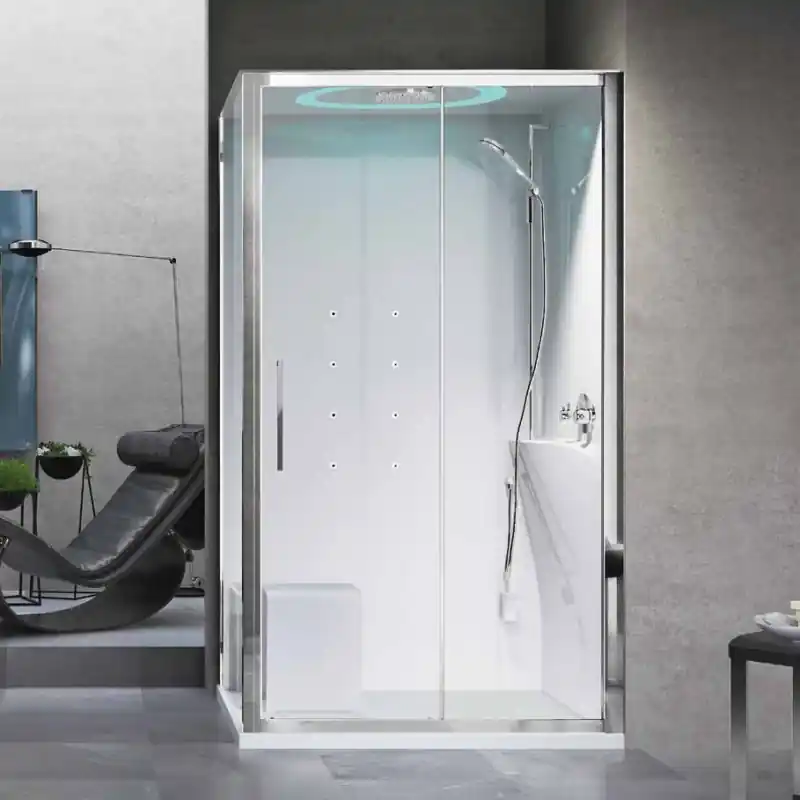 Cabine de douche hydromassage sans coiffe 120 x 90 x 2095 cm mécanique