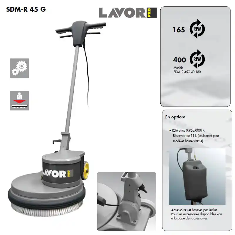 Monobrosse laveuse 430mm 1600W SDM-R 45G 16-160