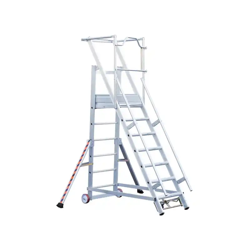 Escalier de Rayonnage sécurisé en Alu 7 marches Hauteur accès 354 m ma