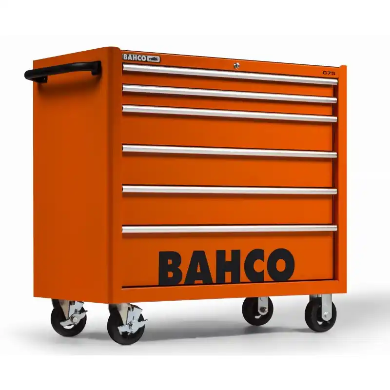 Servante classique C75 40" 6 tiroirs orange charge 900 kg 986x501x1100