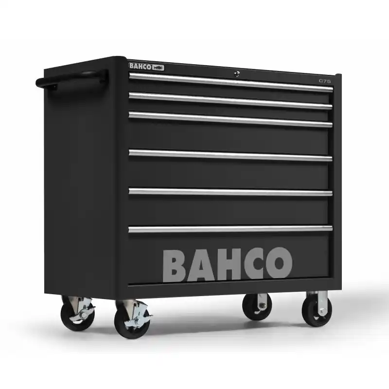 Servante classique C75 40" 6 tiroirs noir charge 900 kg 986x501x1100mm