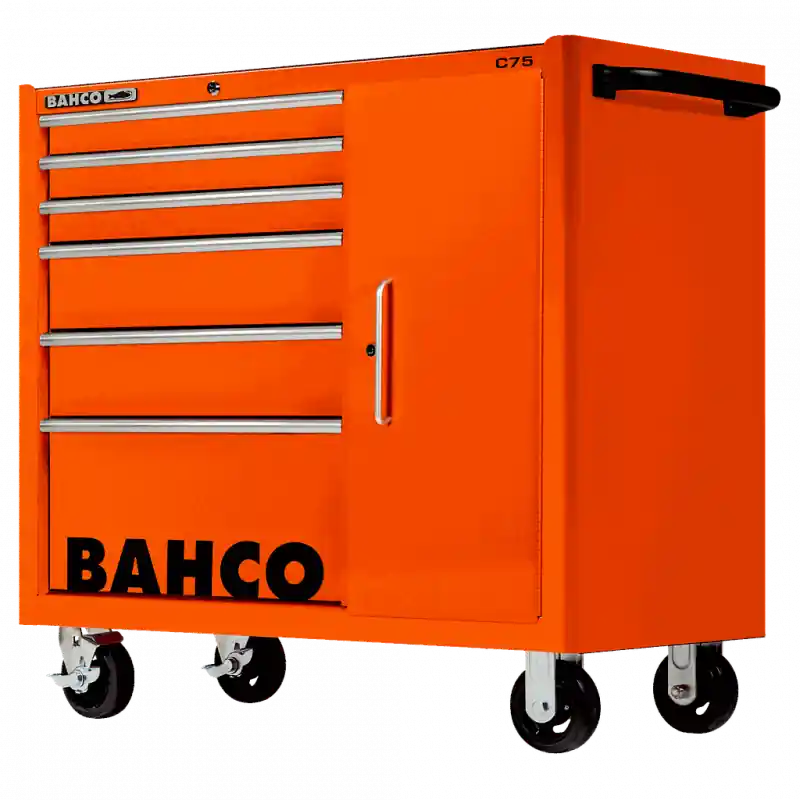 Servante classique C75 6 tiroirs armoire latérale orange 986x501x1100m